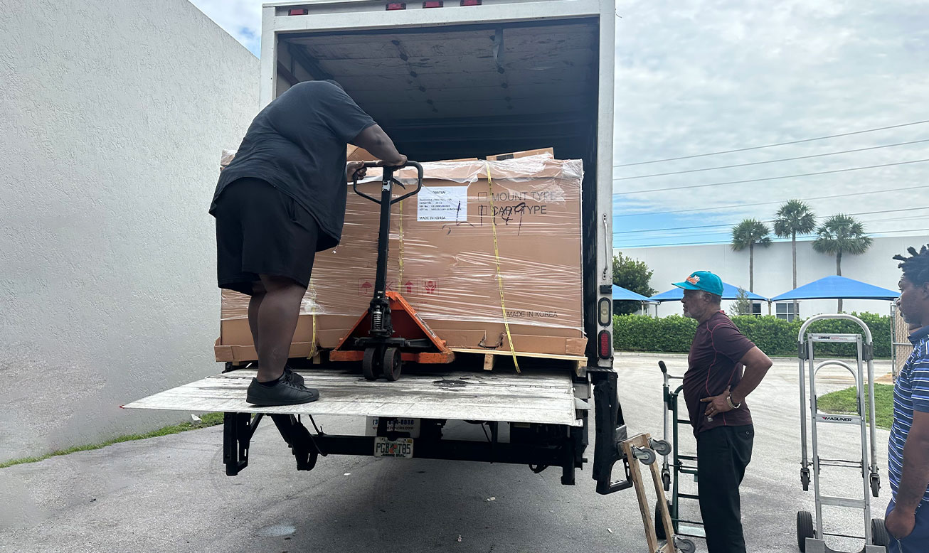 delivery of dental equipment