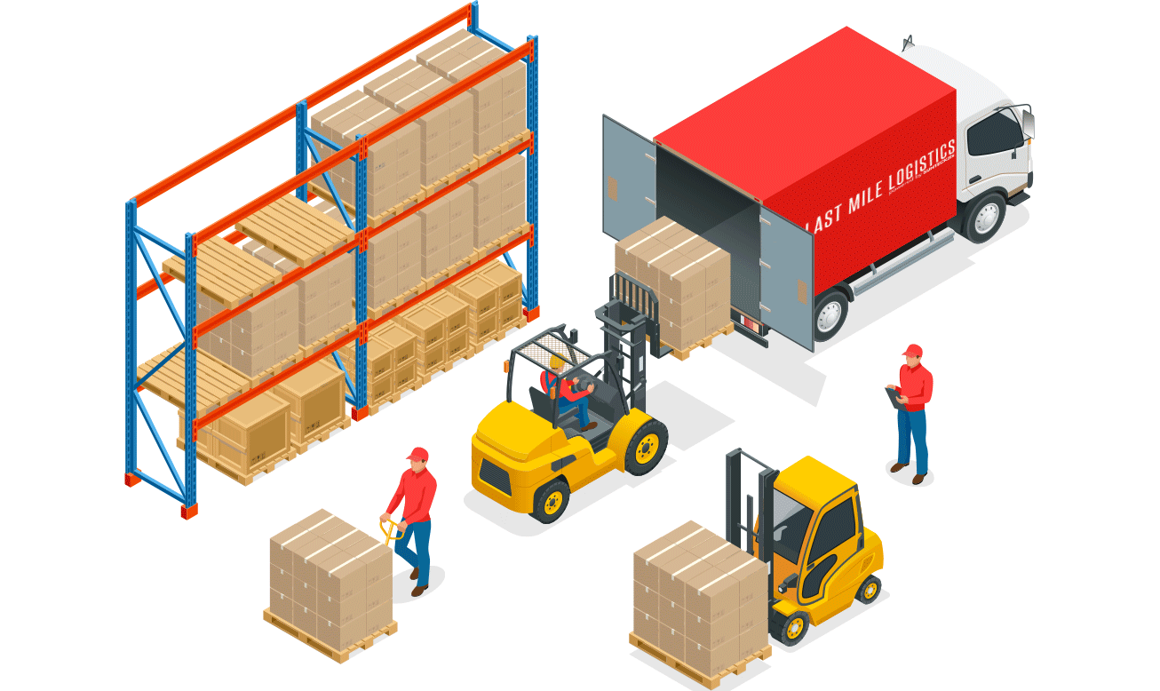 Pop-Up-Warehouse-Loading-Truck-Graphic north american distribution